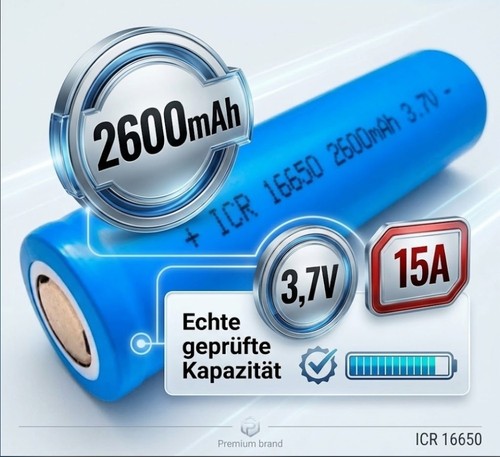Akkuzelle 16650 2600 mah - 16650,