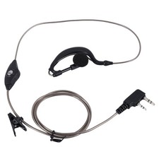 2X(Schwarz 2 Pin PTT Mikrofon