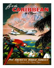 Vintage Karibik Reiseplakat