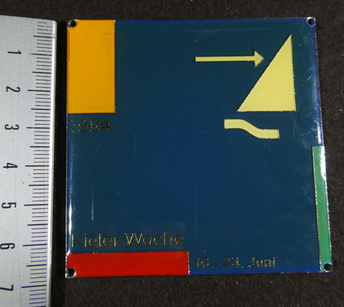 Kieler woche plakette - plakette, 1984