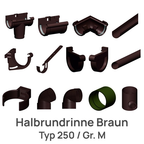 Dachrinne regenrinne typ250 - regenrinne,