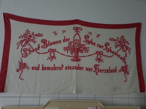 Spruchtuch schön groß - groß,, alt