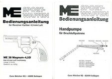 Bedienungsanleitung ME 38 MAGNUM-4,5D Kal. 4,5 Luft Revolver User Manual (288