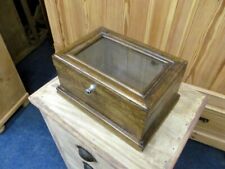 Tischvitrine,Schatulle,Teak Massiv Schmuckkasten,Vitrine,Schmucktruhe,Truhe