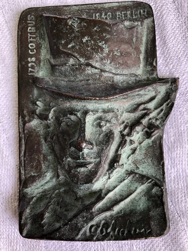 Kleine bronzeplakette gedenk - kleine,