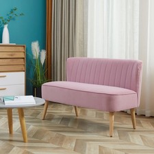 HOMCOM Sofa 2-Sitzer Stoffsofa