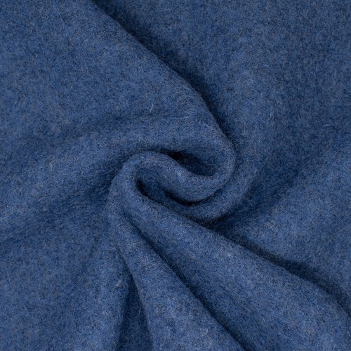 Walkloden meliert jeansblau