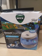 WICK® SweetDreams 2-in-1 Ultraschall Luftbefeuchter mit Lichtprojektion Weiß/Bla