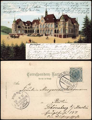 Postcard marienbad mariánské - marienbad,