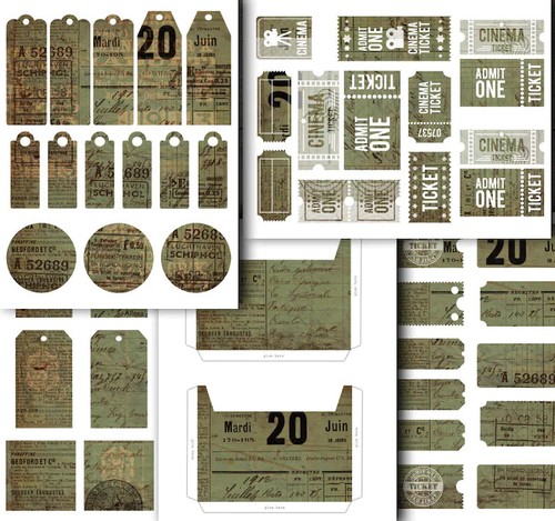 Vintage scrapbook papier - scrapbook,