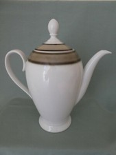 Porzellan Kaffeekanne - Seltmann Weiden Sandra - Dekor grau schwarz 