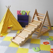Kletterdreiecke Pikler Art Rutsche Holz Indoor Kinder Kettergerüst Kletterleiter