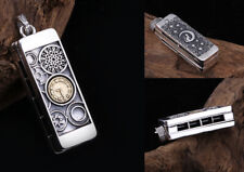 B21 Mundharmonika Uhr Zahnrad Anhänger 925 Sterlingsilber