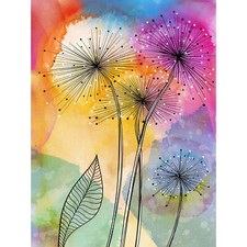 Abstrakte Pusteblume Blumen