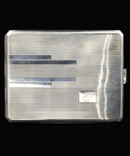 Schönes, Zigarettenetui 800/- Silber, mit Initialien 50/60 ziger