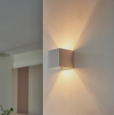 Lindby Wandleuchte, Wandlampe Innen 'Freja' (Modern) in Weiß aus Gips/Ton...