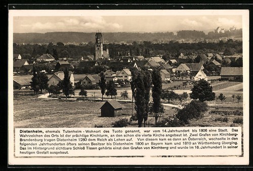 Ansichtskarte dietenheim - ansichtskarte,