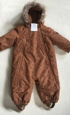 Baby Schneeoverall mit Fellkapuze Gr.74 braun