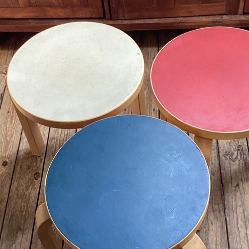 3er set blau rot - , stool