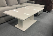 Wohnzimmertisch Couchtisch Sofatisch Baumkante 50 cm Höhe Hochglanz & Naturtöne