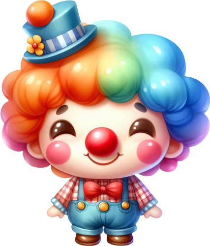 Bunte niedliche baby - bunte, clown