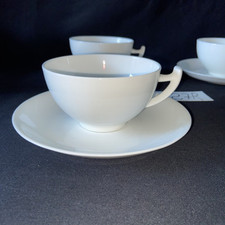 TeaLogic Tasse mit Untertasse Elan Design Fine Bone China Weiß 4 T/U. 