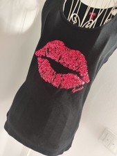 Top,T-Shirt, Spitze,Lagenlook, in schwarz, von Guess, Gr.38, M, stretch, neu