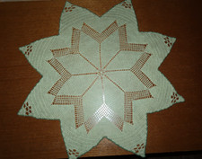 Gehäkelter Stern-Weihnachten-Handarbeit-gehäkelt-Tischdecke-ca. 75 cm-Neu/unben.