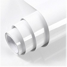 Hode Klebefolie Möbel Weiß Glitzer Möbelfolie 40cmX600cm Selbstklebende Folie