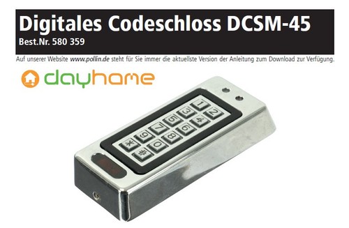 Digitales codeschloss dayhome - codeschloss,