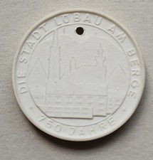 Meißener Porzellan: Löbau am Berge in Sachsen 750 Jahre 1221-1971 Schwertermarke
