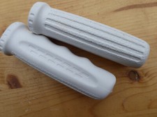1 x  2 Stck. Fahrrad-Griffe  Retro Vintage  Weiss 110 mm