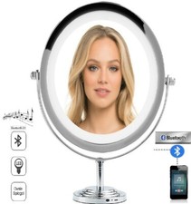Kosmetikspiegel mit LED Bluetooth Lautsprecher Musik  Spiegel. 5-fach Vergrößer.