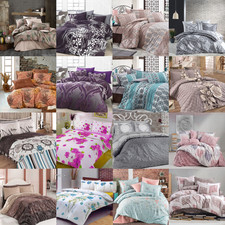 Bettwäsche 200x200 cm Bettgarnitur Bettbezug Baumwolle 5 tlg VAR #9