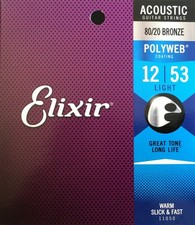 Elixir 11050 •  Polyweb • Light 012-053 • Satz Saiten für Westerngitarre 