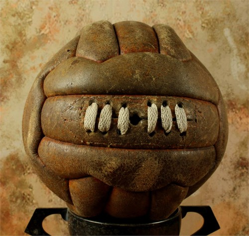 Vintage leder fußball - vintage,