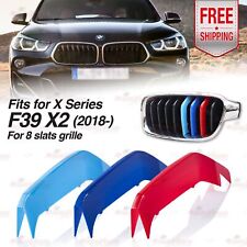 3-farbig 8 Leiste Kühlergrill Abdeckung M-Sport Clips für BMW X2 F39 2018-2023