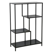 B-Ware SVITA CARME Metallregal Standregal Metall Wohnzimmer Industrial Schwarz