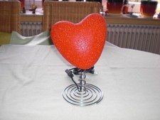 Glitzer Herzlampe rot 29cm - Herz Lampe Tisch Leuchte Nachtlicht Stimmungslicht