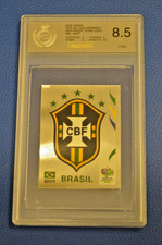 PGS 8.5 Panini Fußball WM World Cup 2006 - Glitzer Wappen Brasilien m. Aufdruck 