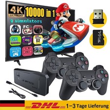 Retro Videospielkonsole 45000+Spiele,USB 4K HD TV Stick mit 2x Kabellose Konsole