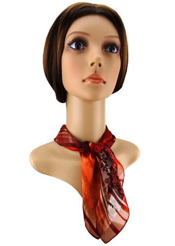 Nickituch chiffon orange - in,