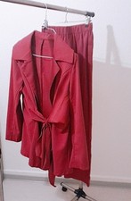 Hosenanzug 2-tlg Set, Gr. 36, Burgunderrot, Damen, Blazer und Hose