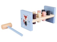 lupilu® Holz-Eisenbahn / -Klopfbank / -Steckspiel (Hammerbank) - B-Ware