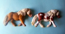 Schleich  2 Shetland Ponys 13297  und von Ponykutsche 42040