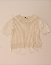 Zara Damen Häkel Bluse Top UK