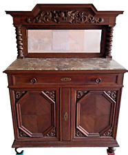 Anrichte, Kredenz, Buffet Schrank mit Spiegel und Marmorplatte