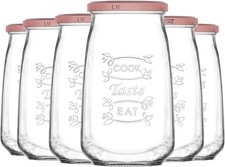6x Design Vorratsgläser mit