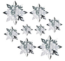 12x 3D Weihnachten Silber