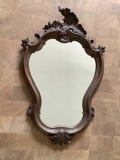 Spiegel Wandspiegel historisierend Holzoptik verziert 49 x 32 cm Made in France